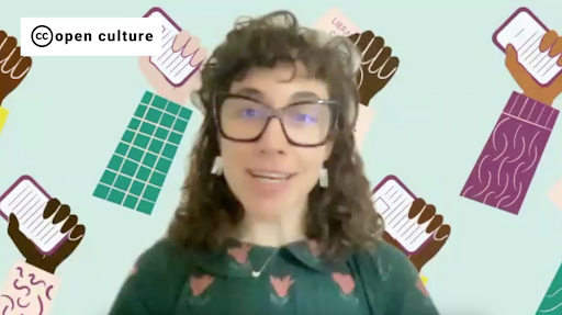 Screenshot from Jennie Rose Halperin from Open Culture Voices by Creative Commons, Creative Commons Attribution 4.0 License