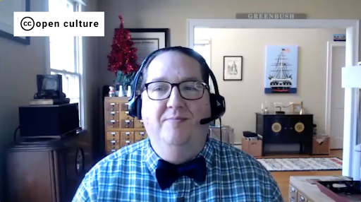 Screenshot from Kyle K. Courtney from Open Culture Voices by Creative Commons, Creative Commons Attribution 4.0 License